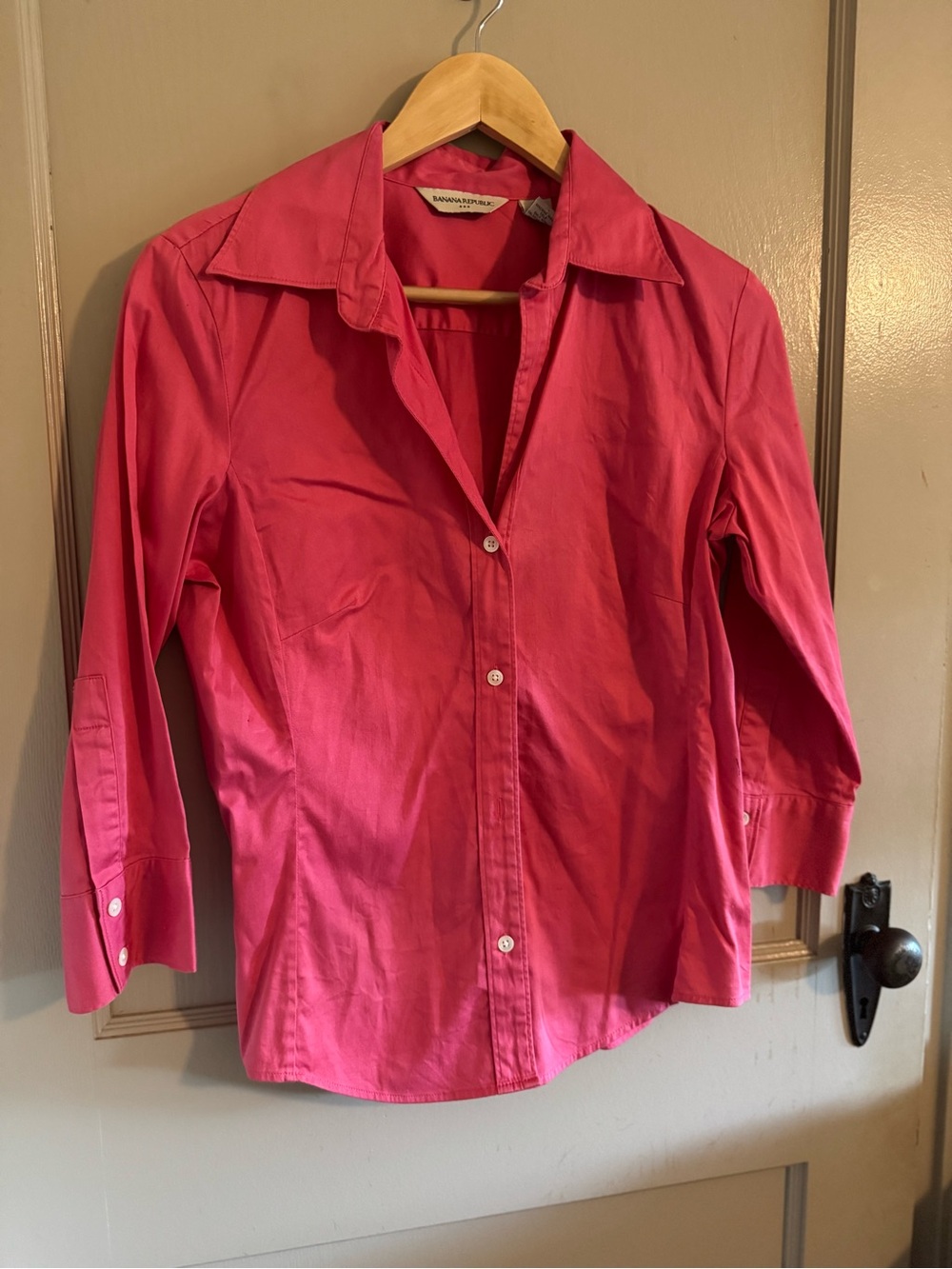 Banana Republic Pink Button-Up Shirt